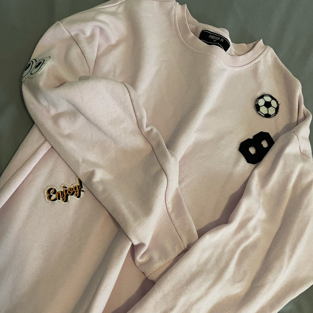 Pink crewneck sweatshirt forever 21